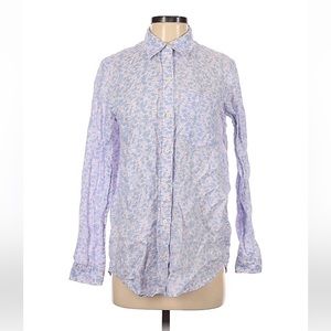 Gap Linen Button Down Floral Print Shirt